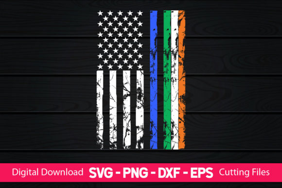 American Irish Flag St. Patrick’s Day Graphics for Crafts and Design
