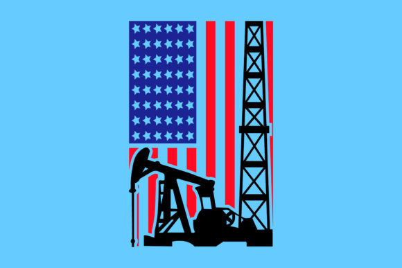 American Oilfield Flag SVG for Web and Editorial Design