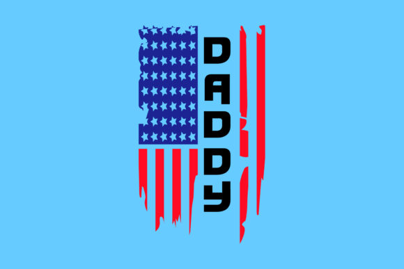 Daddy Distressed Flag SVG for Crafts and Graphics