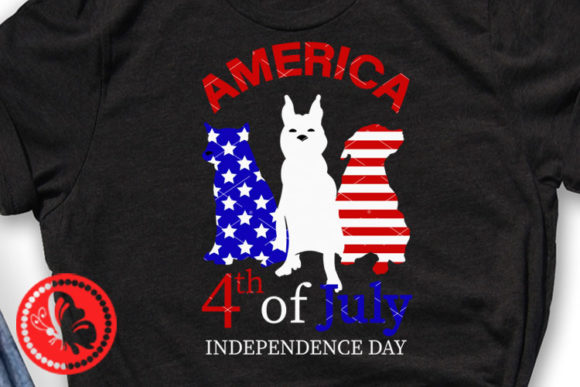 Dogs America 4th of July Svg USA Flag for Crafts and Graphics