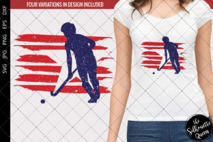 Field Hockey Women Flag Graphic for Crafts