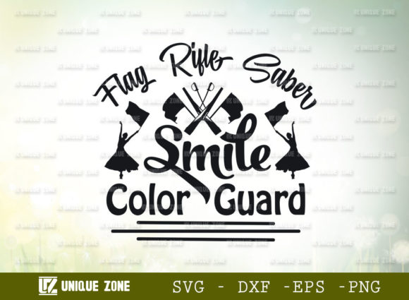 Flag Rifle Saber Graphics for Crafts and Branding