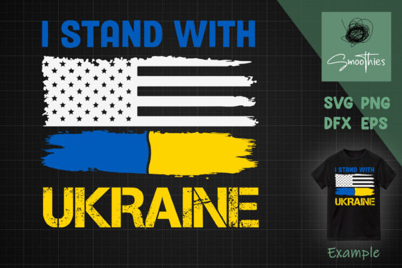 I Stand With Ukraine Graphics for Crafts and Content