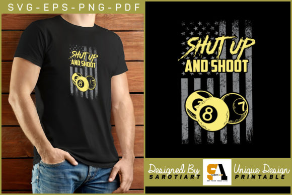 Shut Up and Shoot with USA Flag Design
