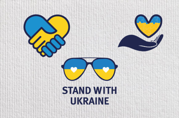 Ukraine Support Flag No War Stop War Graphics for Crafts