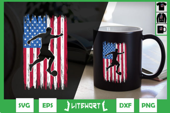 USA American Flag Soccer Player Embroidery Review