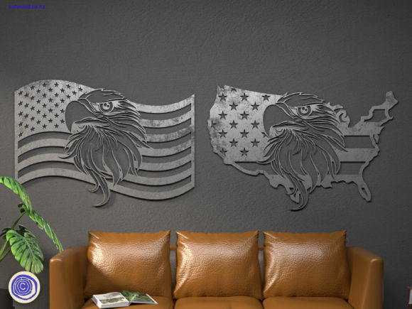 USA Eagle and Flag Graphics for Crafts